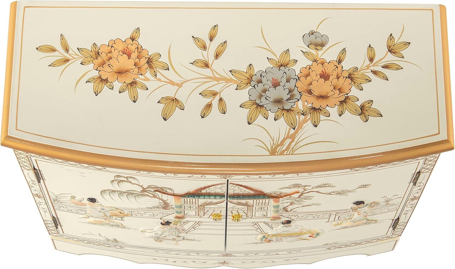 image:imageRed Lantern Artisan Crafted Black Lacquer Slant Sideboard LandscapeWhite Ladies
